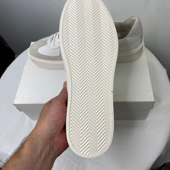 MNML Mens Gat Sneaker White Italian Leather Nubuck Size 12 - Picture 7 of 12